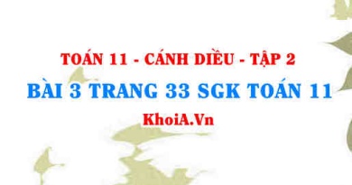 Bài 3 trang 33 Toán 11 tập 2 Cánh Diều